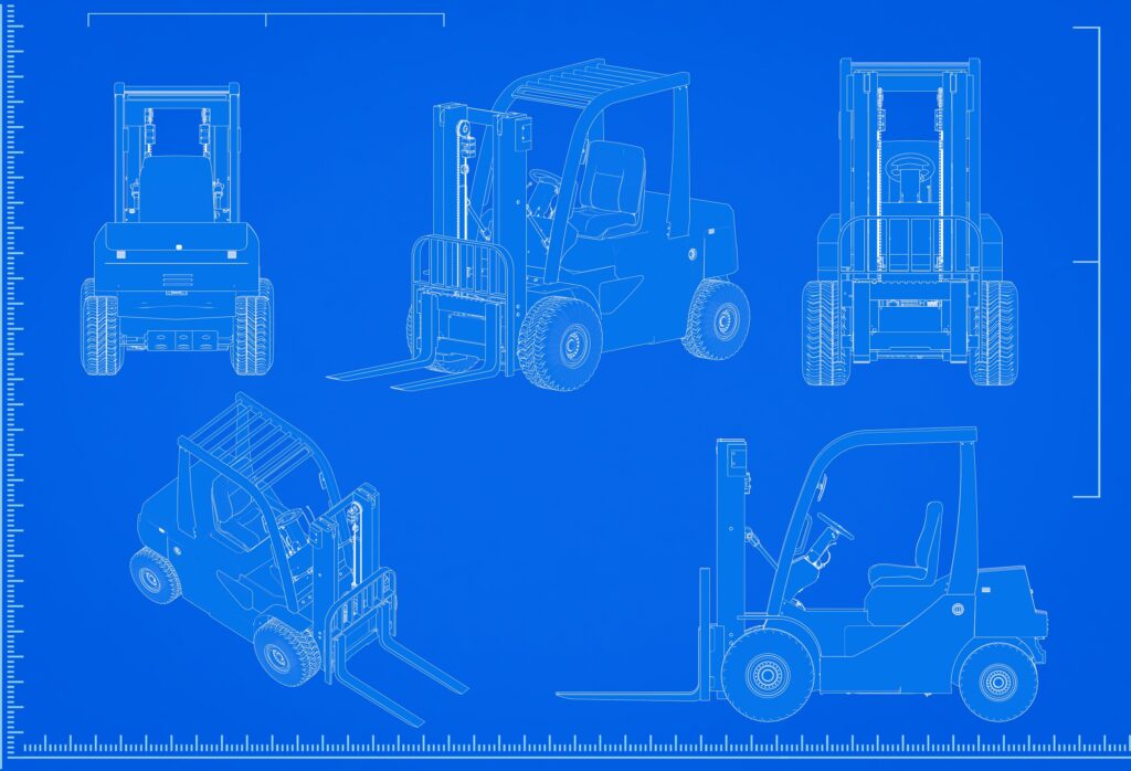 forklift truck blueprint - Apex Companies