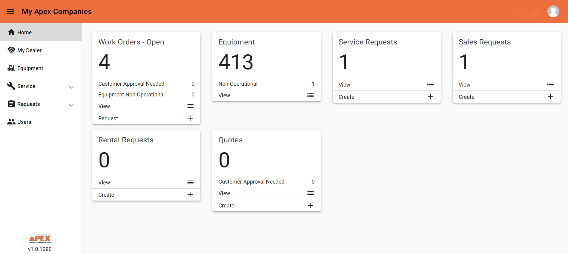 Apex Companies Customer Portal