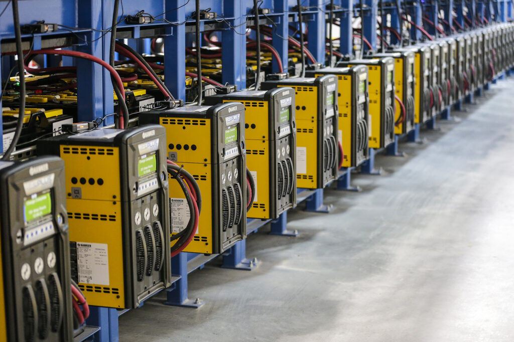 Electric Forklift Battery Charging Room | Apex Companies