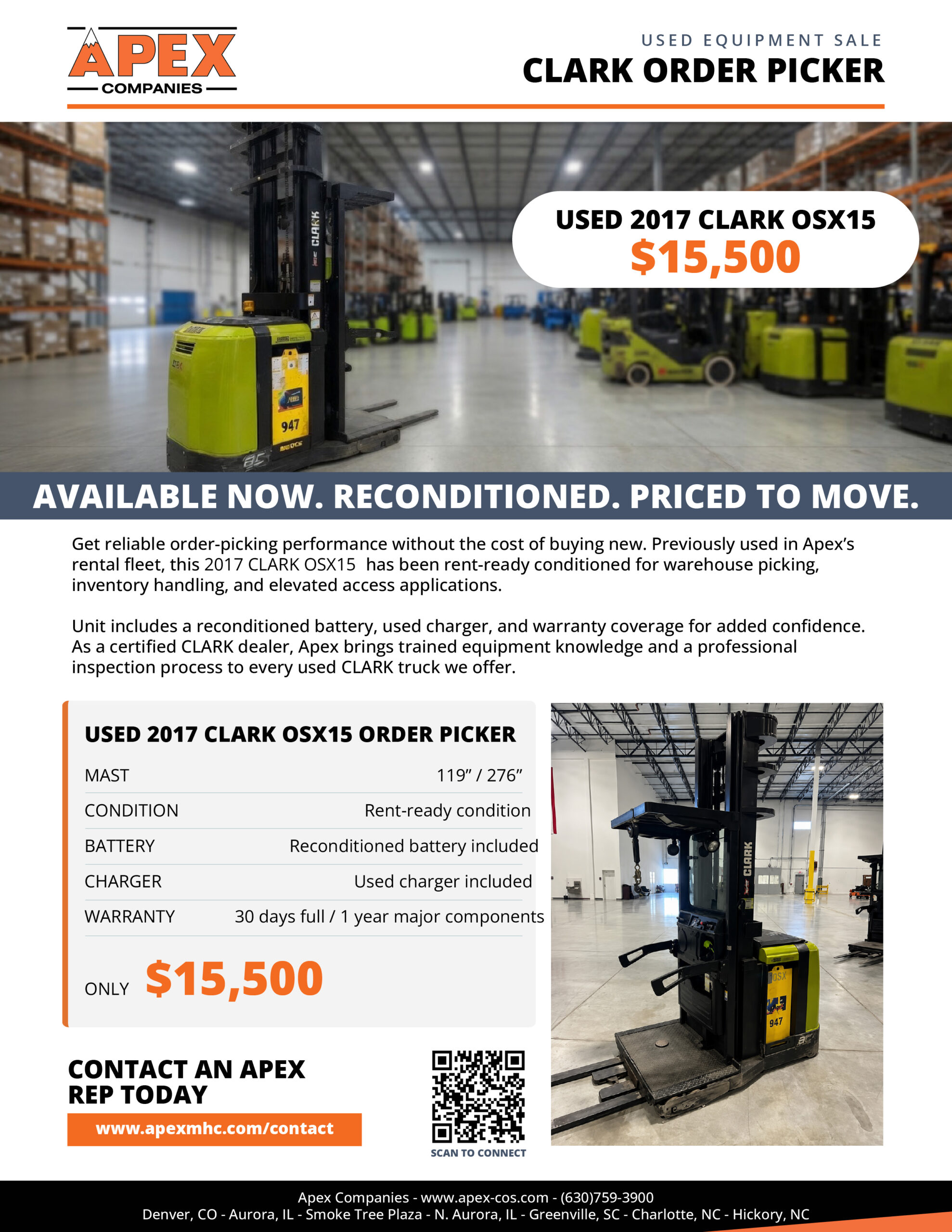 CLARK OSX15 Order Picker Sale Flyer 6-18-26-01